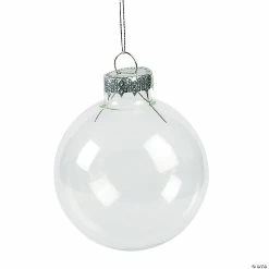 Cheap 🔔 2 1/2" DIY Clear Round ❄ Christmas Ornaments - 12 Pc. 😉