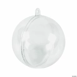 Best Pirce ✨ 4" DIY Large Clear 🎁 Christmas Ornaments - 6 Pc. 👏