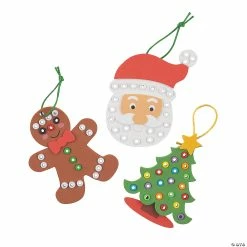 Cheapest ❤️ Bead Decorated 🎄 Christmas Ornament Craft Kit - Makes 12 🎉