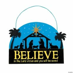 Flash Sale ✨ "Believe" Nativity Sign 🎄 Christmas Craft Kit- Makes 12 💯