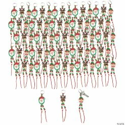 Buy 🌟 Bulk 🎄 Christmas Beaded Keychain Craft Kit - Makes 50 👏