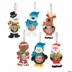 New 😀 Christmas Character Picture Frame Ornament Craft Kit - Makes 12 👏