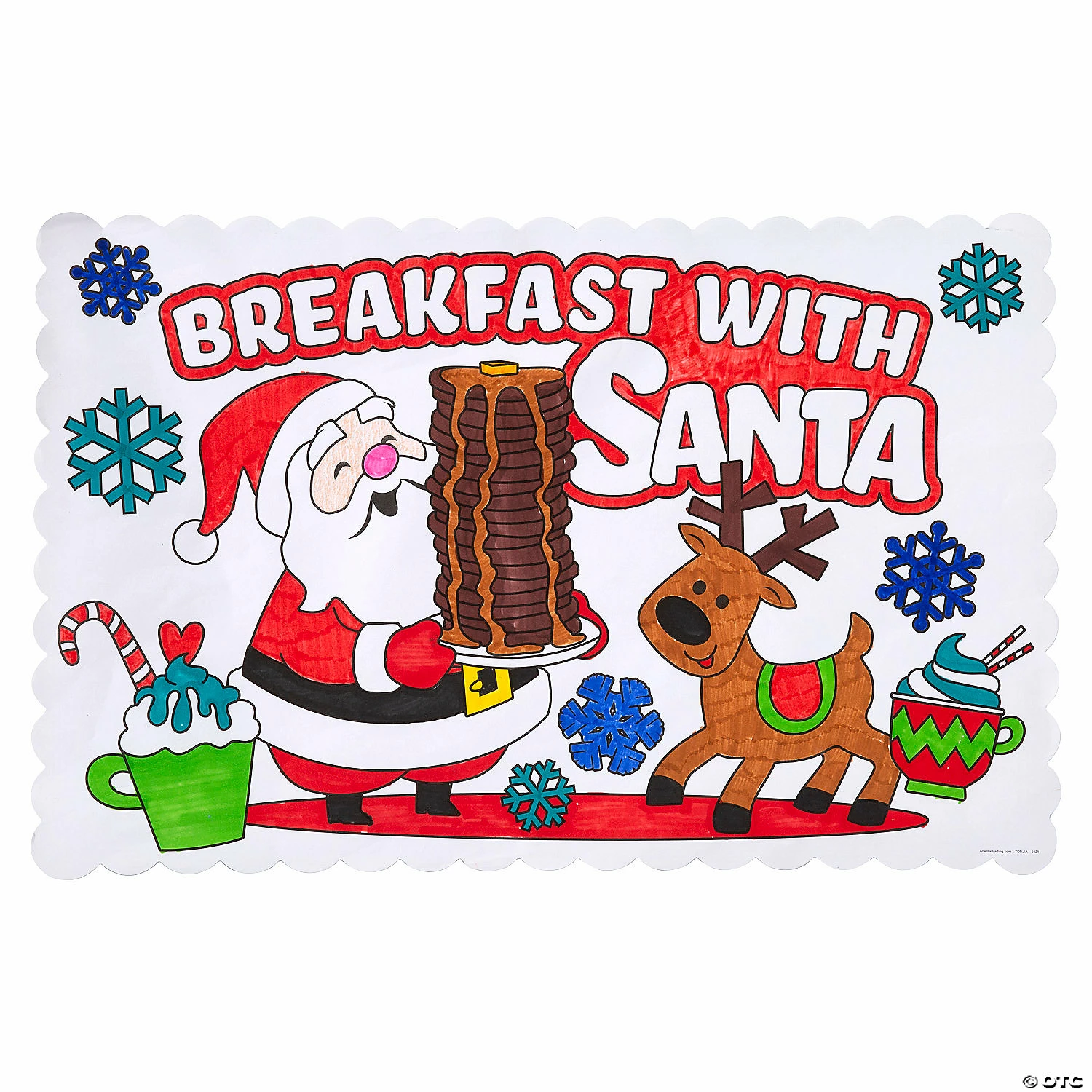 Budget π Color You Own Breakfast with Santa Placemats - 12 Pc. β¨ 2 Budget π Color You Own Breakfast with Santa Placemats - 12 Pc. β¨ - Image 2