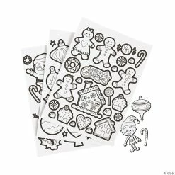 Deals 🌟 Color Your Own 🎅 Christmas Sticker Sheets - 12 Pc. 🌟