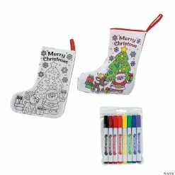 Discount 👍 Color Your Own 🎄 Christmas Stocking Kit - 44 Pc. ⭐