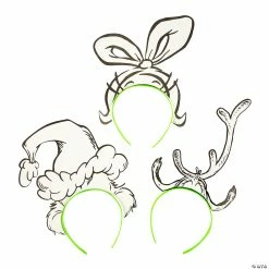 Budget 😉 Color Your Own Dr. Seuss™ The Grinch Headbands - 12 Pc. 😉
