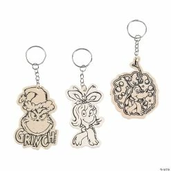 Budget 👍 Color Your Own Dr. Seuss™ The Grinch Keychains - 12 Pc. 🎉