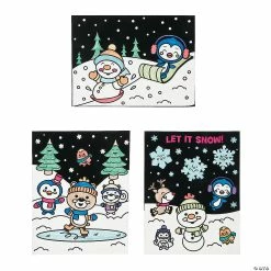 Christmas Crafts for Kids shop -Christmas Crafts for Kids shop color your own fuzzy winter posters 24 pc 13752775 a01