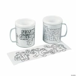 Cheapest 👏 Color Your Own Holiday Mugs - 12 Pc. 😍 -Christmas Crafts for Kids shop color your own holiday mugs 12 pc 4 13480 a02