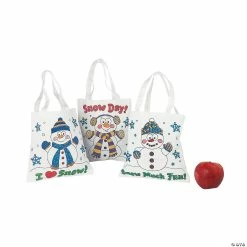 Christmas Crafts for Kids shop -Christmas Crafts for Kids shop color your own mini snowman canvas tote bags 12 pc 13749924 a01