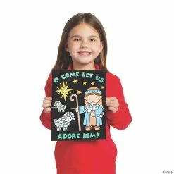 Wholesale ⭐ Color Your Own Nativity Fuzzy Posters - 48 Pc. 🔔 -Christmas Crafts for Kids shop color your own nativity fuzzy posters 48 pc 13933942 a02