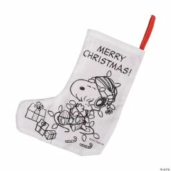 Budget โจ Color Your Own Peanutsยฎ ๐ Christmas Stockings - 12 Pc. ๐คฉ