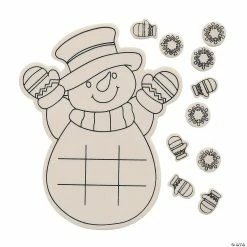Wholesale 🥰 Color Your Own Snowman Tic-Tac-Toe Kits - 12 Pc. ⭐