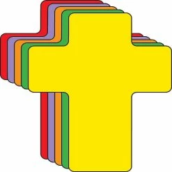 Outlet ๐ Creative Shapes Etc. - Cross Foam Assorted Color Creative Cut-outs- 5.5" ๐ฅฐ