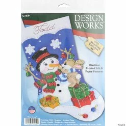 Promo 🔥 Design Works Kit 18" Felt Stocking Busy Bunny       🔔