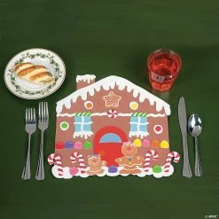 Flash Sale 😀 DIY Foam Gingerbread House Placemats - Makes 12 😍