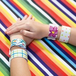 New 👏 DIY Slap Bracelets - 48 Pc. 🎁 -Christmas Crafts for Kids shop diy slap bracelets 48 pc 48 8262 a04