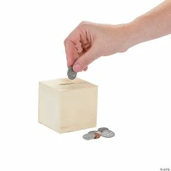 Best Pirce ๐ฏ DIY Unfinished Wood Block Bank - 12 Pc. โ๏ธ