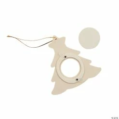 New ⭐ DIY Unfinished Wood 🎄 Christmas Tree Picture Frame Ornaments - Makes 12 🤩