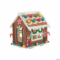 Flash Sale 😉 DIY Unfinished Wood Gingerbread Houses - 12 Pc. 👍 -Christmas Crafts for Kids shop diy unfinished wood gingerbread houses 12 pc 13957342 a02