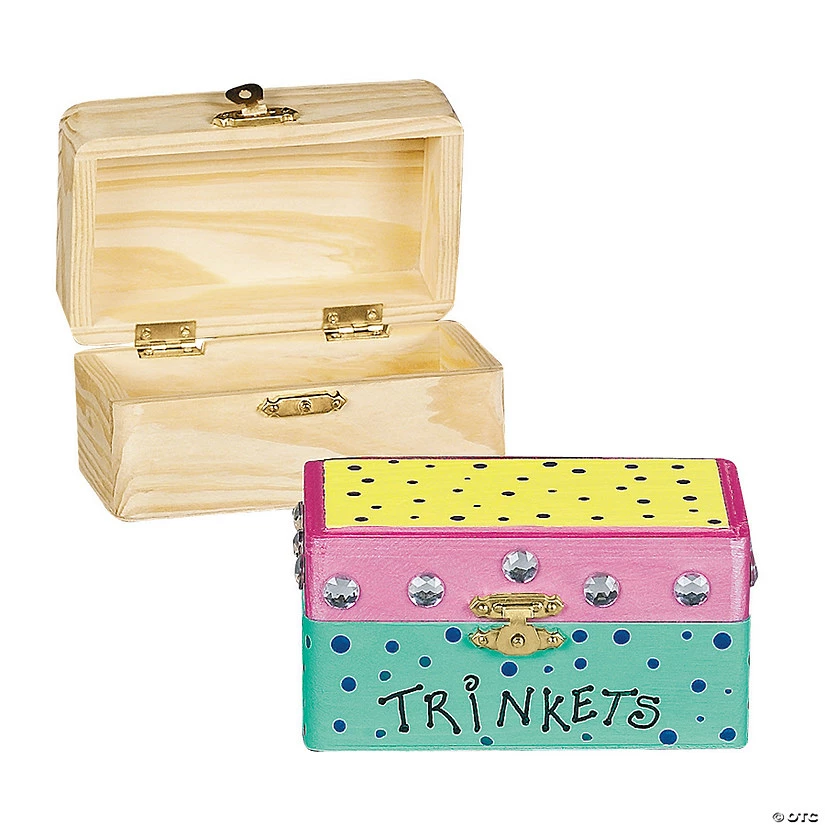 Cheapest โจ DIY Unfinished Wood Hinged Boxes - 12 Pc. ๐ 1 Cheapest โจ DIY Unfinished Wood Hinged Boxes - 12 Pc. ๐