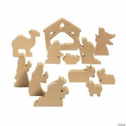 Buy 👏 DIY Unfinished Wood Nativity Set - 12 Pc. 😍