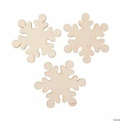 Budget ❤️ DIY Unfinished Wood Snowflakes - 35 Pc. 🛒