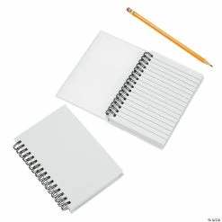 New 💯 DIY White Canvas Spiral Notebooks - 12 Pc. 🔔