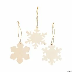 Discount ๐ DIY Wood Snowflake Ornaments - 12 Pc. ๐
