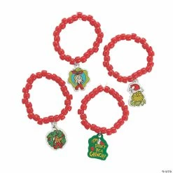 Cheapest ❤️ Dr. Seuss™ The Grinch Beaded Charm Bracelet Craft Kit - Makes 12 ⭐