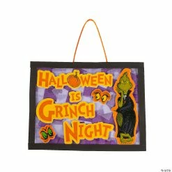 Cheapest 🎉 Dr. Seuss™ The Grinch 🧛 Halloween Tissue Paper Sign Craft Kit - Makes 12 🎁