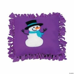 Coupon 👍 Fleece Snowman Tied Pillow Craft Kit - Makes 6 🛒