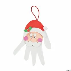 Promo 🌟 Handprint Santa Decorating Craft Kit - Makes 12 🌟