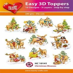 Buy ⌛ Hearty Crafts Easy 3D Toppers 🎅 Christmas Mooses 👍