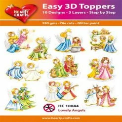 Outlet 🔔 Hearty Crafts Easy 3D Toppers Lovely Angels 💯