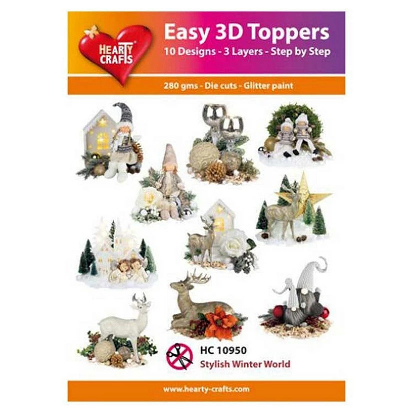 Best Sale ❤️ Hearty Crafts Easy 3D Toppers Stylish Winter World ✨ 1 Best Sale ❤️ Hearty Crafts Easy 3D Toppers Stylish Winter World ✨
