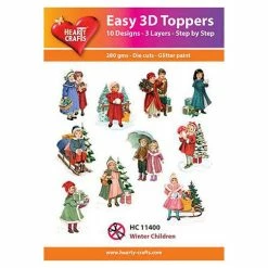 Wholesale 🎉 Hearty Crafts Easy 3D Toppers Winter Children 🧨