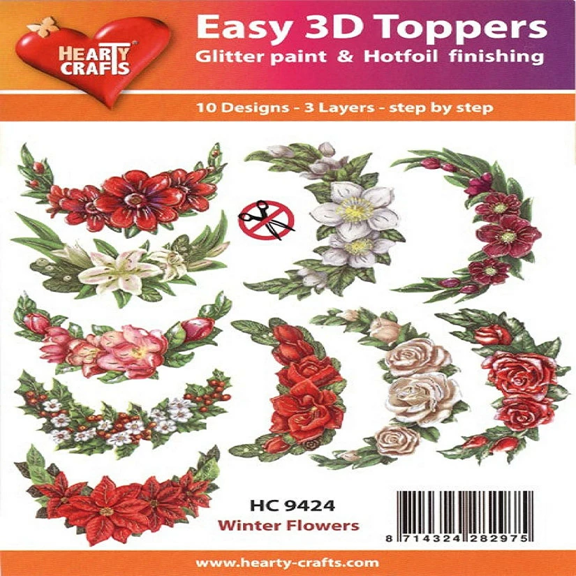 Best Pirce ๐ Hearty Crafts Easy 3D Toppers Winter Flowers ๐ 1 Best Pirce ๐ Hearty Crafts Easy 3D Toppers Winter Flowers ๐
