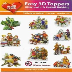 Deals ⭐ Hearty Crafts Easy3D Precut Toppers Winter Season ❤️