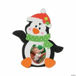 Outlet ❤️ Holiday Penguin Picture Frame Magnet Craft Kit - Makes 12 😍