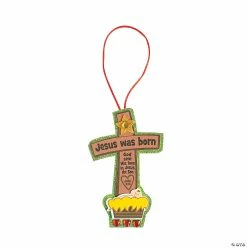 Best Sale 🌟 “Jesus Was Born” 🎄 Christmas Ornament Craft Kit - Makes 12 👍