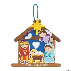 Promo 🎉 Nativity Craft Stick Ornament Craft Kit - Makes 12 💯