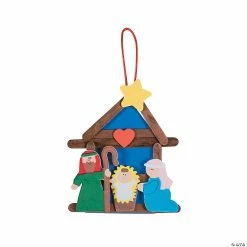Deals ✨ Nativity Craft Stick Religious ❄ Christmas Ornament Craft Kit - Makes 12 ❤️
