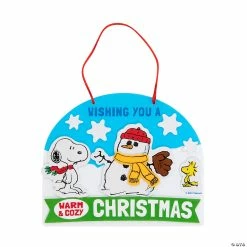 Cheapest ❤️ Peanuts® 🎅 Christmas Sign Craft Kit - Makes 12 ❤️