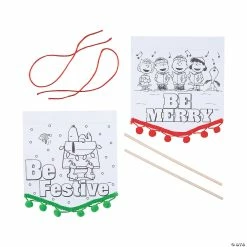 Best deal ๐ Peanutsยฎ Color Your Own โ Christmas Pom-Pom Banners - 12 Pc. ๐ฅฐ