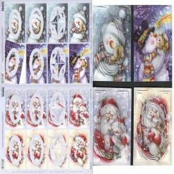 Best Pirce 😀 Reddy Creative Cards 3D Precut Santa Snowman Pyramid double sheet 🎁
