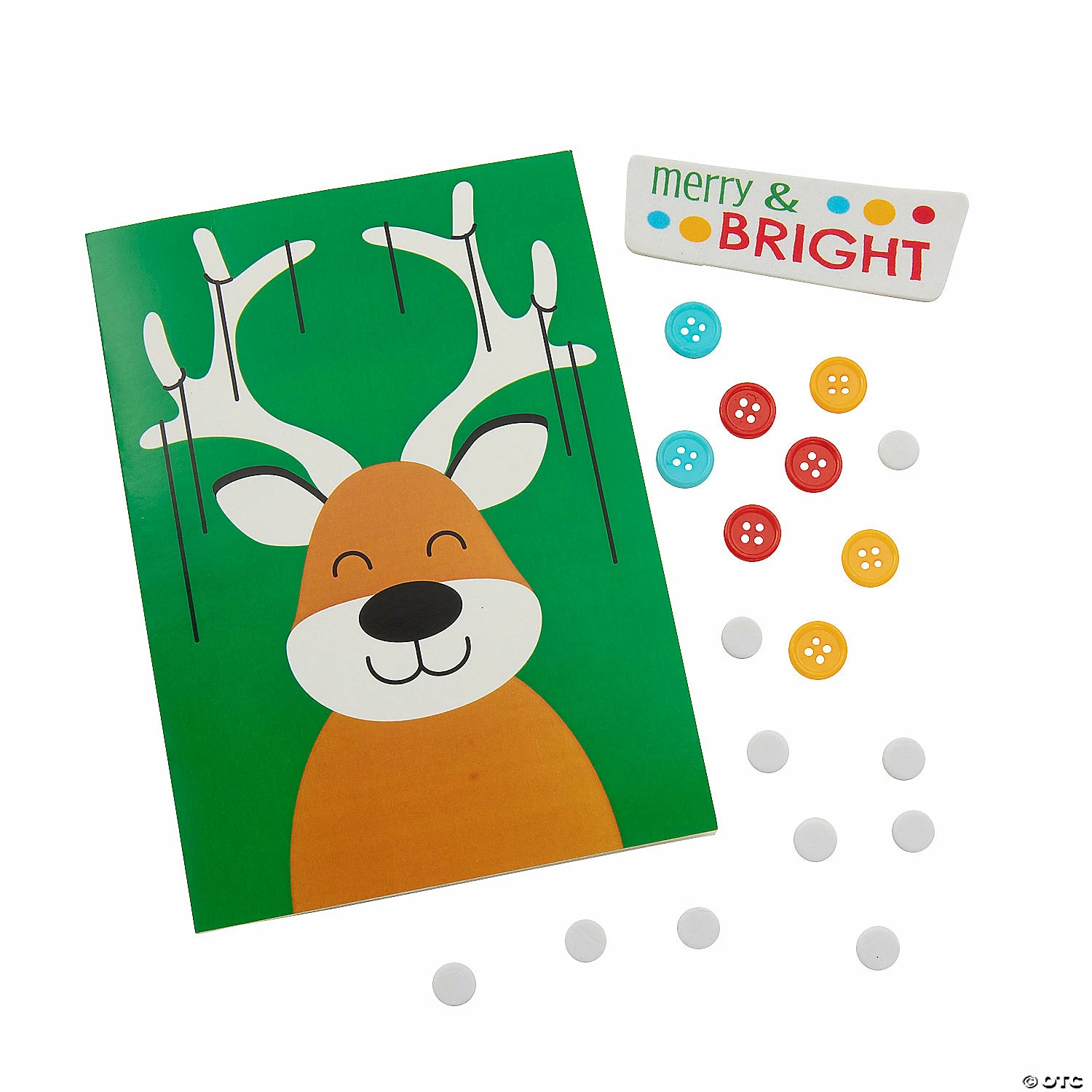 Wholesale 😀 Reindeer Button 🎄 Christmas Card Craft Kit - Makes 12 👍 2 Wholesale 😀 Reindeer Button 🎄 Christmas Card Craft Kit - Makes 12 👍 - Image 2
