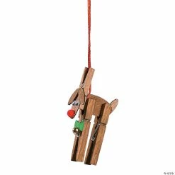 Promo ⭐ Reindeer Clothespin 🔔 Christmas Ornament Craft Kit - Makes 12 🤩
