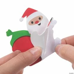 Promo ⌛ Santa Pull-Back Toy Craft Kit - Makes 12 🤩 -Christmas Crafts for Kids shop santa pull back toy craft kit makes 1213911392 a02