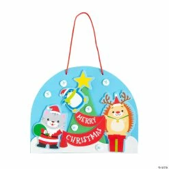 Deals 😍 Silly 🎄 Christmas Animal Sign Craft Kit - Makes 12 🌟